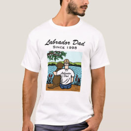 Personligchoklad Labrador och pappa T-shirt