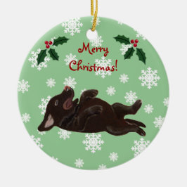 PersonligchokladLabrador jul Julgransprydnad Keramik