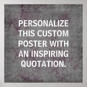 Personligcitationsteckenaffisch, anpassningsbar poster