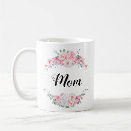 Personligdesign med den blom- gränsen kaffemugg