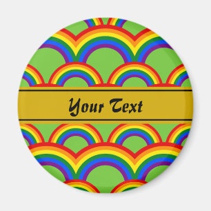 Personligdesign med det seamless regnbågemönster magnet