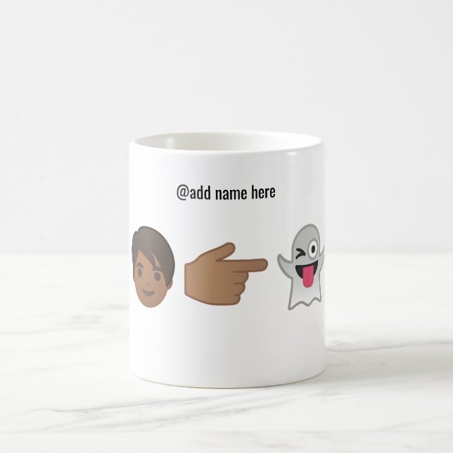 PersonligEmoji mugg | är du min bu (Center)