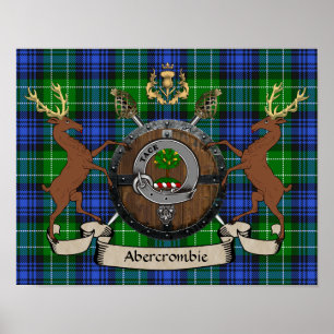 Personligen Abercrombie Badge & Scottish Targe Poster