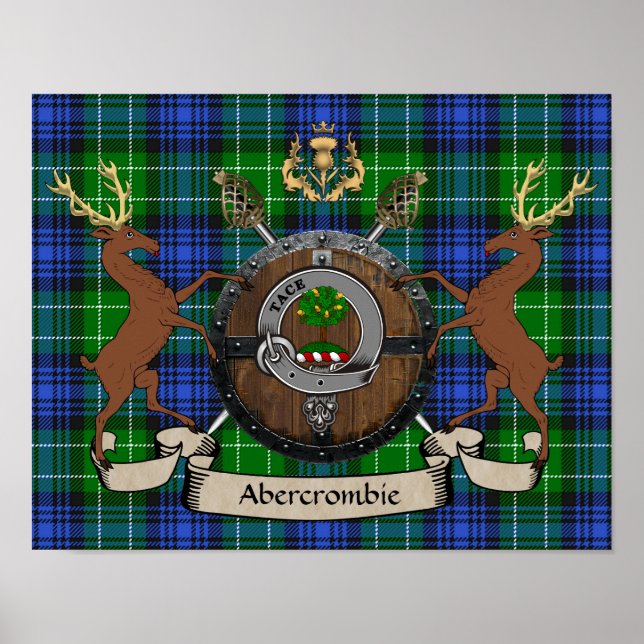 Personligen Abercrombie Badge & Scottish Targe Poster (Framsidan)