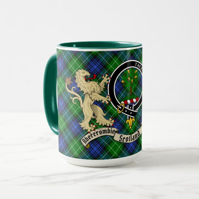 Personligen Abercrombie Badge & Tartan Mugg (Framsida vänster)