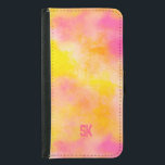 Personligen abstrakt Färg övertoning Luminous Joy Plånboksfodral För Samsung Galaxy S5<br><div class="desc">En glatt coola Watercolor Bläck Design i rosa,  gula och orange pastel färg. Färgstark,  bohemisk,  övertonad,  grumlig. En coola för sommaren eller vilken säsong som helst.</div>