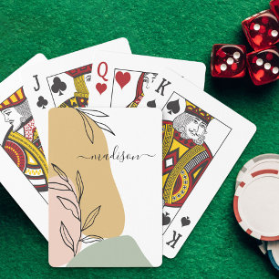 Personligen abstrakt former och Löv Casinokort