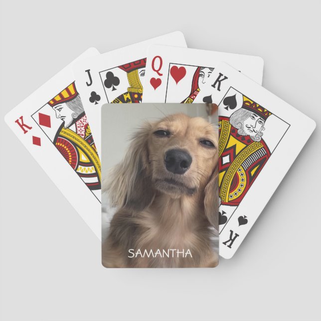Personligen Adsible Dachshund Hund Casinokort (Baksidan)