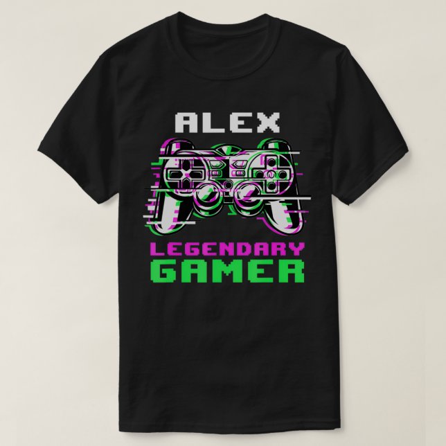 Personligen Ale Legendary Gamer T Shirt (Design framsida)