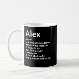 PERSONLIGEN ALEX Definition Namn Funny Birthday G Kaffemugg