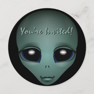 Personligen Alien Inbjudan Cute Cute Alien Art OSA
