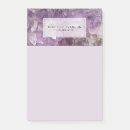 Personligen Ametyst Crystal Healing Arts Post-it Block