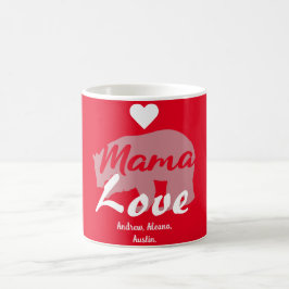 Personligen Anpassa mamma Bear Mamma Kid Namn Kaffemugg