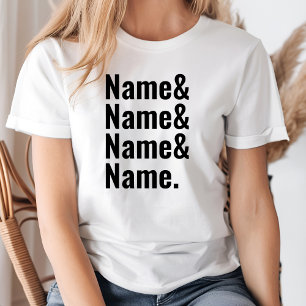 Personligen Anpassade namn Friend List Women Manar T Shirt