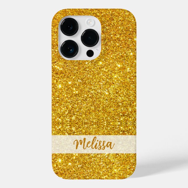 Personligen Anpassat namn för Glittery Guld Glitte (Baksida)