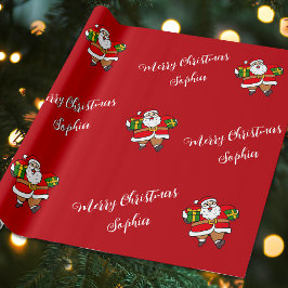 Personligen Anpassat namn för god jul-tomten Presentpapper
