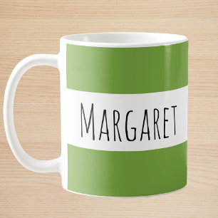 Personligen Anpassat namn för grönt Kaffemugg