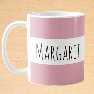 Personligen Anpassat namn för rosa Kaffemugg