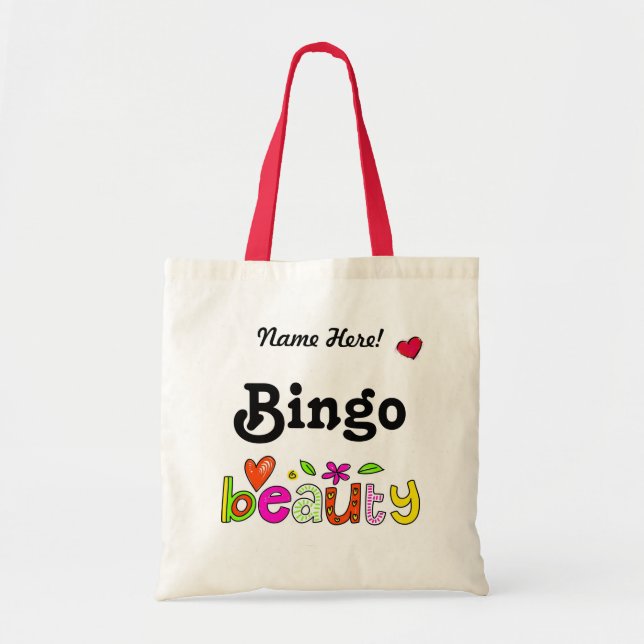 Personligen Anpassat namn - vacker Bingo Player Tygkasse (Framsidan)