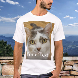 Personligen anpassningsbar Foto och text T Shirt