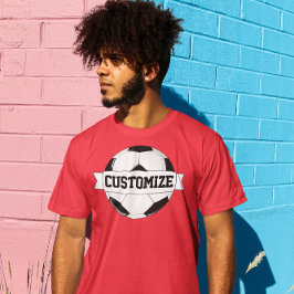 Personligen Anpassningsbar Namn/Text för fotbollss T Shirt