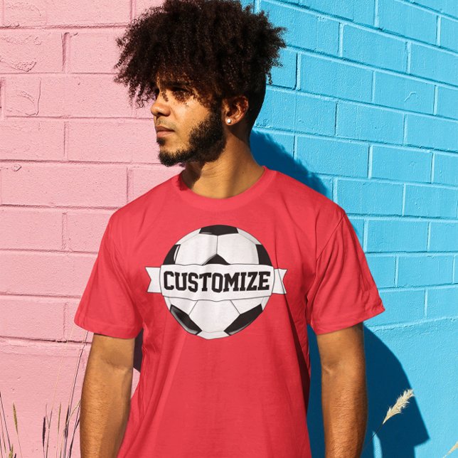 Personligen Anpassningsbar Namn/Text för fotbollss T Shirt (Custom soccer team name t-shirt.)