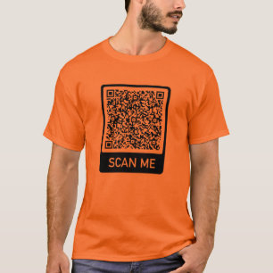Personligen anpassningsbar QR Code Scan Info T-Shi T Shirt