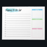 Personligen anpassningsbar vattenfärg Så här gör d Anteckningsblock<br><div class="desc">Håll dig organiserad och prioritera dina uppgifter med Anteckningsblocket Anpassningsbar Watercolor Personlig To-Do List. Det här anteckningsblocket är designat för effektivitet och anpassning, och det är perfektens verktyg som hjälper dig att hålla dig på toppen av dina dagliga och veckovisa planer. Upptäck ett enkelt men effektivt sätt att ordna din...</div>