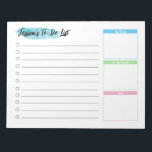 Personligen anpassningsbar vattenfärg Så här gör d Anteckningsblock<br><div class="desc">Håll dig organiserad och prioritera dina uppgifter med Anteckningsblocket Anpassningsbar Watercolor Personlig To-Do List. Det här anteckningsblocket är designat för effektivitet och anpassning, och det är perfektens verktyg som hjälper dig att hålla dig på toppen av dina dagliga och veckovisa planer. Upptäck ett enkelt men effektivt sätt att ordna din...</div>