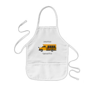 Personligen Apron i Kids Craft School Children Bus Barnförkläde