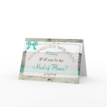 Personligen är mitt Maid of honor-kort