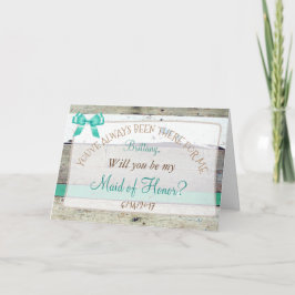 Personligen är mitt Maid of honor-kort Inbjudan