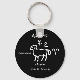 Personligen Aries Nyckelring