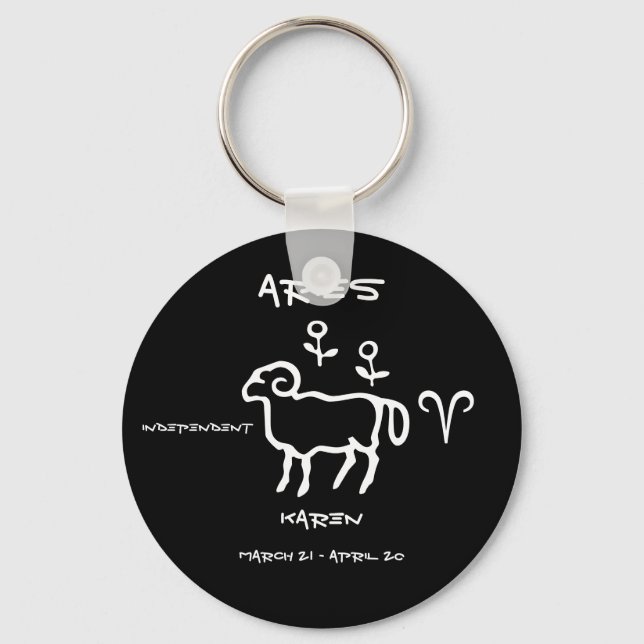 Personligen Aries Nyckelring (Framsida)