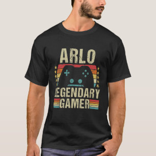 Personligen Arlo Gamer Retro Gaming Vintage Game  T Shirt
