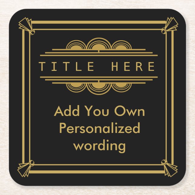 Personligen Artikel Deco 1920 stil underlägg Papper Kvadrat (Framsidan)