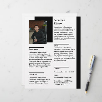 Personligen återupptas med fotomall brevhuvud