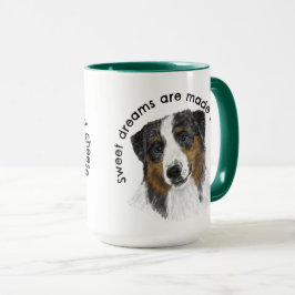 Personligen australian shepherd Watercolor Mugg