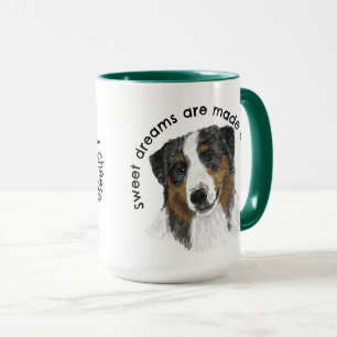 Personligen australian shepherd Watercolor Mugg