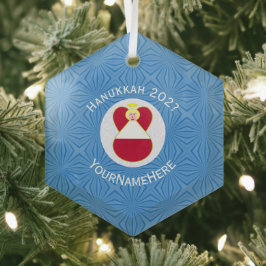 Personligen Austrian Angel Hanukkah Flagga Julgransdekoration