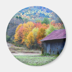 Personligen Autumn Farm Tobacco Barn Nature Magnet