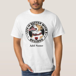 Personligen av bulldog är bättre med en bulldog t-shirt