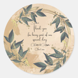 Personligen av havandeutandning i bröllop runt klistermärke