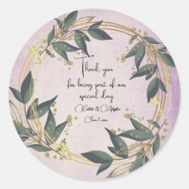 Personligen av havandeutandning i bröllop runt klistermärke