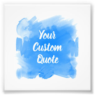 Personligen Azure Paint Stroke för din Anpassnings Fototryck