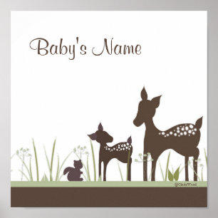 Personligen Baby Hjort Poster