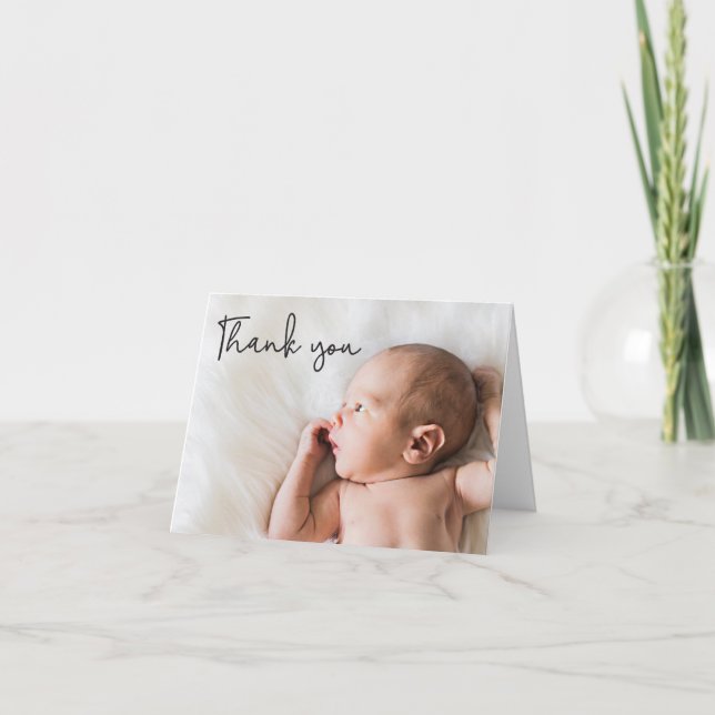 Personligen Baby - tackkort för elegant  (Framsida)