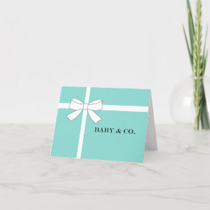 Personligen Baby Teal Blue Sprinkle Shower Kort