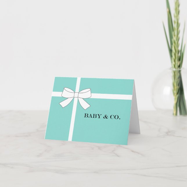 Personligen Baby Teal Blue Sprinkle Shower Kort (Framsida)