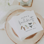 Personligen Bachelorette Party, sommartid Neutralt Pappersservett<br><div class="desc">Få party att börja med den här söta anpassningsbarna-servetter som är lätta att anpassa för din bachelorette-fest, hönatt eller flickors helg! Konstruktionen Boho vin stil har delikata vattenfärgbilder av sandaler, champagneglas, en blandad cocktail och en chic svart baddräkt med träkol-grått-dekoration. Anpassa med tre linjer anpassningsbar text som visas med bridens...</div>